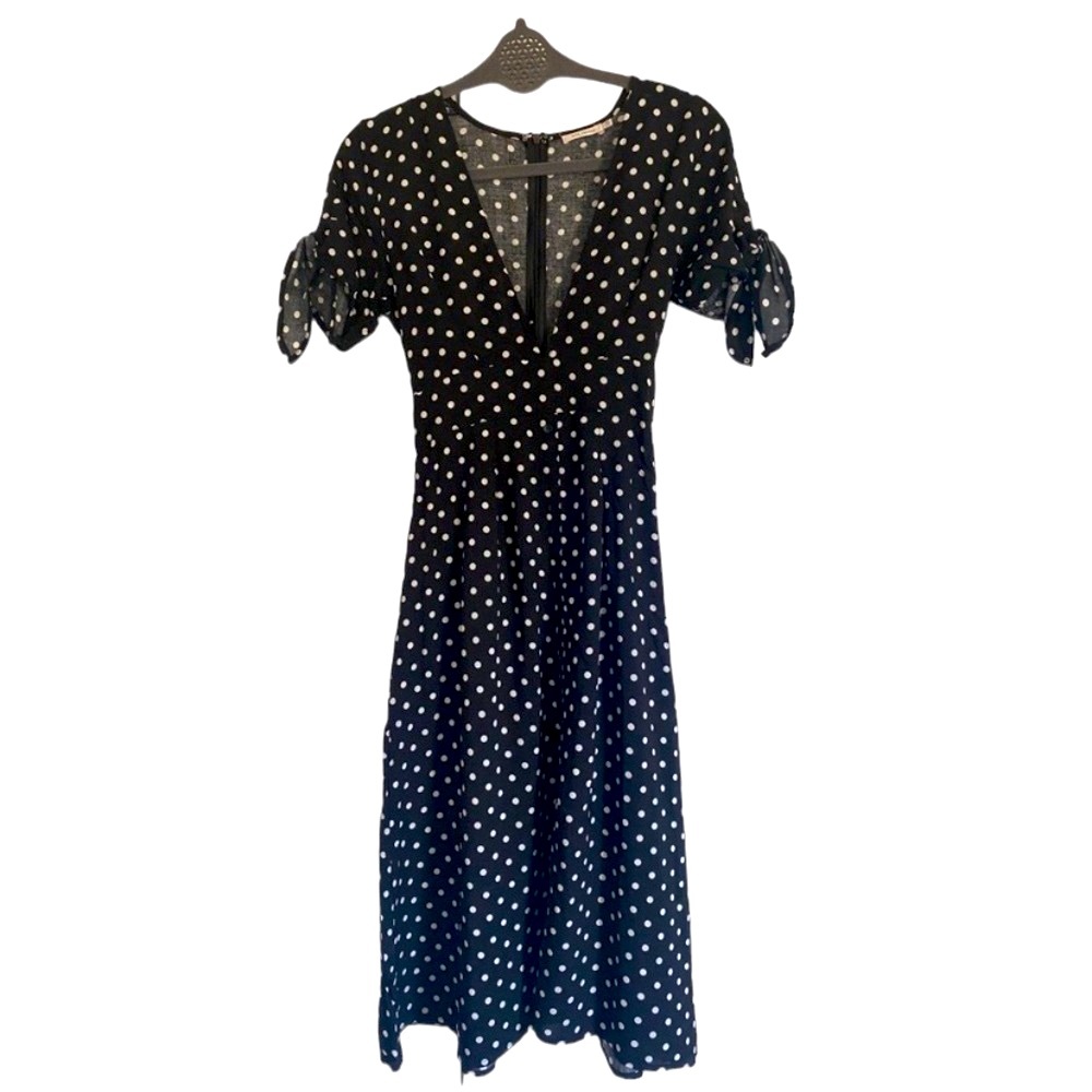 Midi polka dot dress